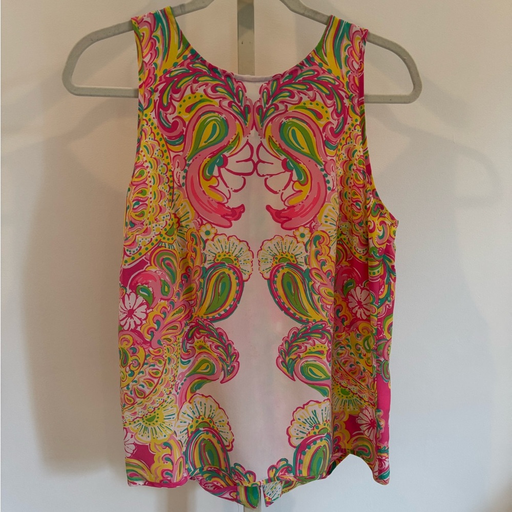 Lilly Pulitzer Pink, Green, Yellow Sleeveless Top